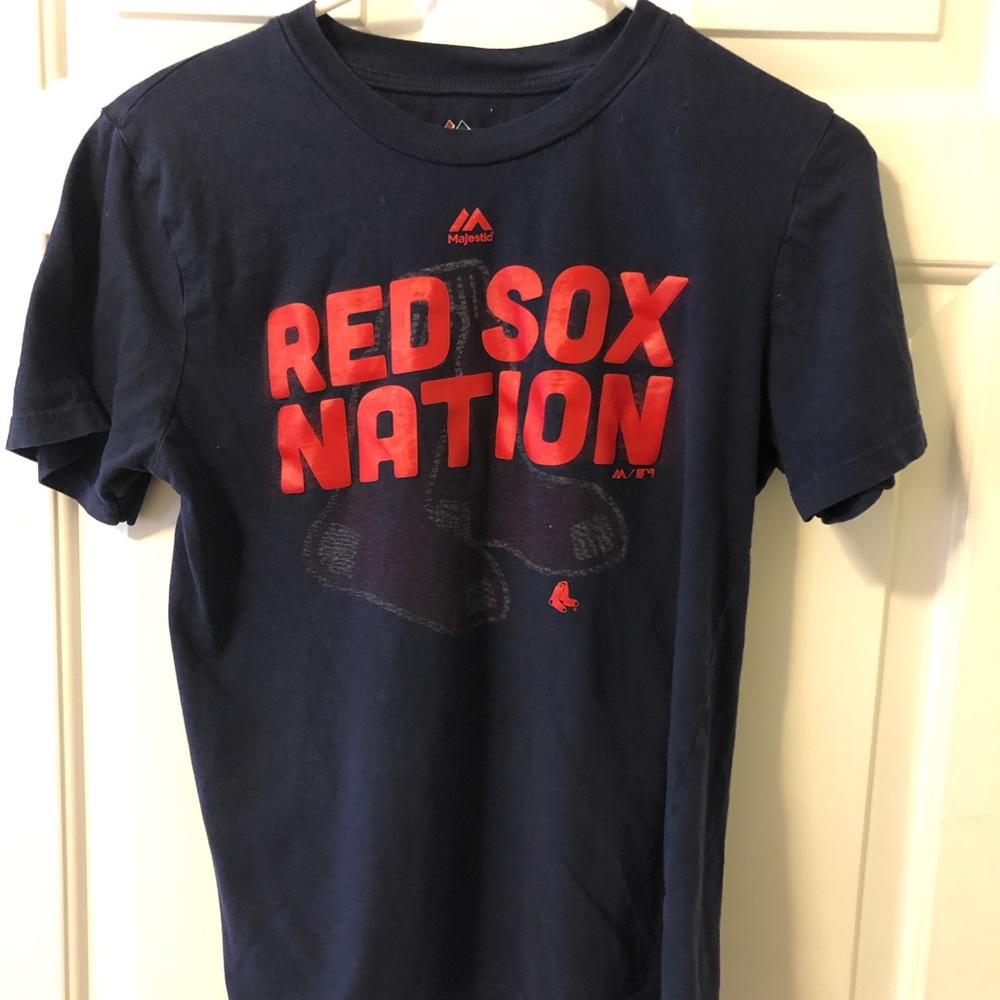 Kid’s Red Sox 100% cotton soft navy tee, EUC 14/16